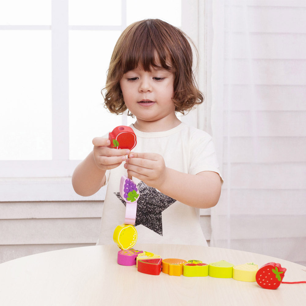 Classic World wooden Fruit Beads for toddler and kids