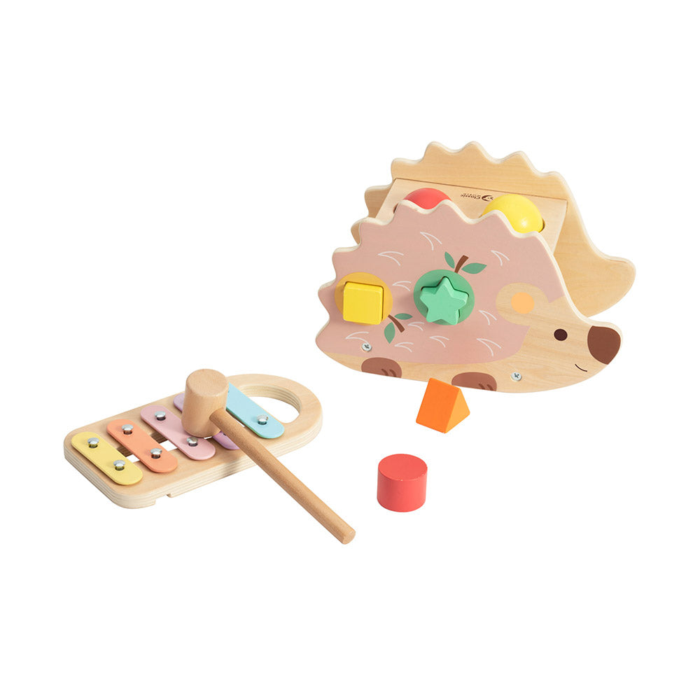 Classic World Hedgehog Pounding Bench for toddler and kids music shape sorter toy