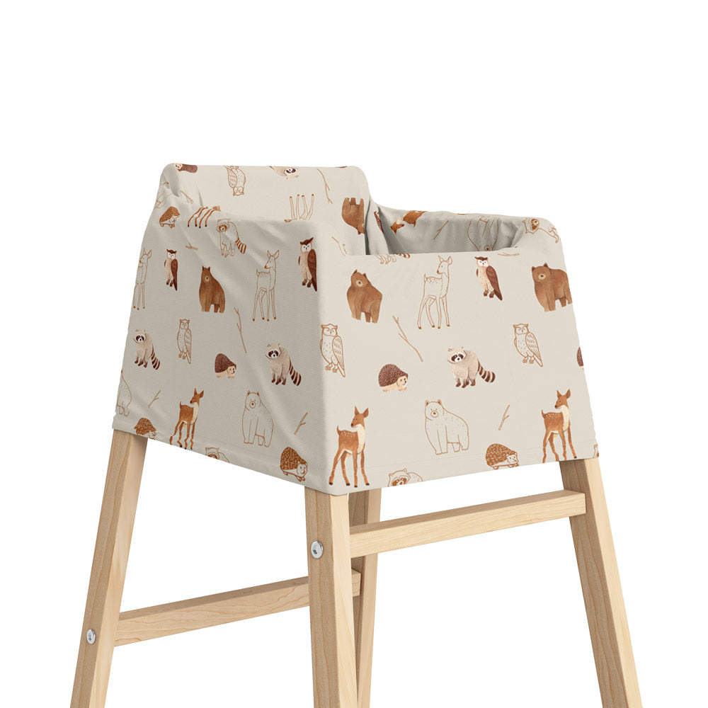 5 in 1 Multi Use Cover - Woodland Animals - Capsule Cover, Highchair Cover, Shopping Trolley Cover, Breastfeeding Cover, Nursing Scarf