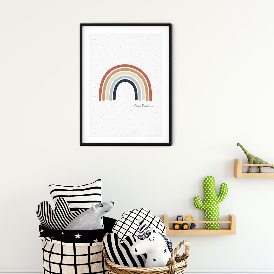 Chase Rainbows wall print art for baby nursery or children's bedroom