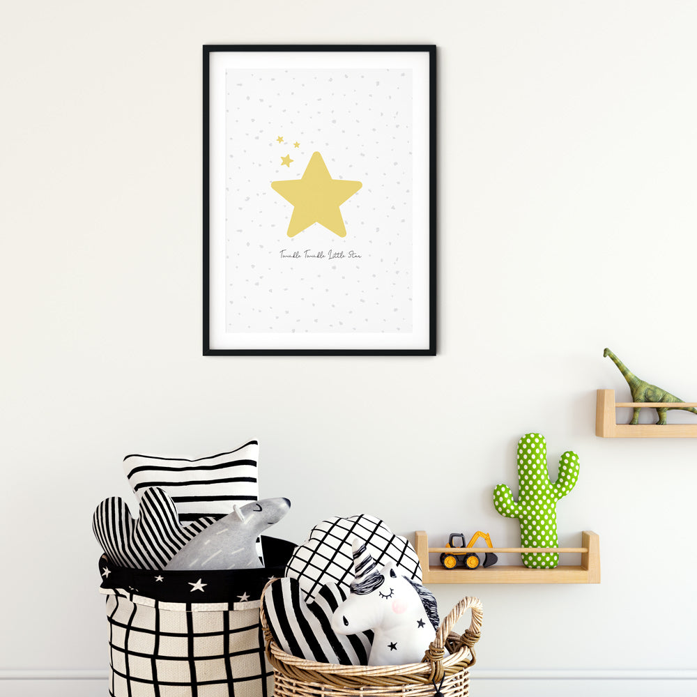 Twinkle Star wall print art for baby nursery or children's bedroom