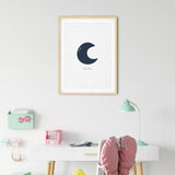 To The Moon wall print art for baby nursery or children's bedroom