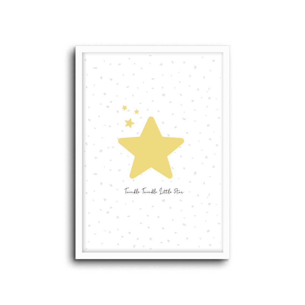 Twinkle Star wall print art for baby nursery or children's bedroom
