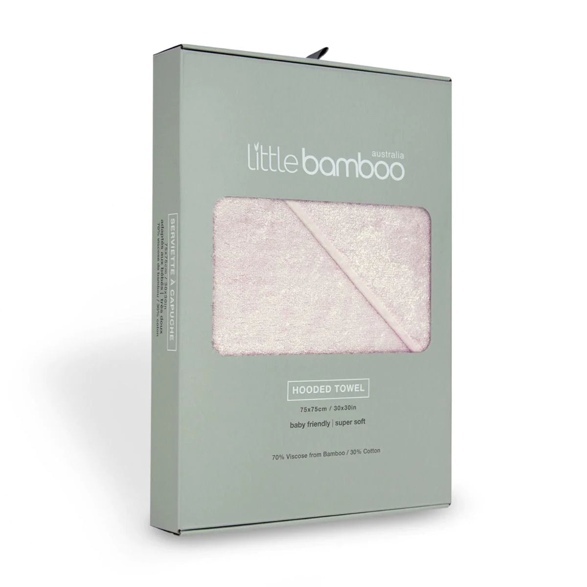 Little Bamboo Hooded Towel | Dusty Pink for newborn baby bath time