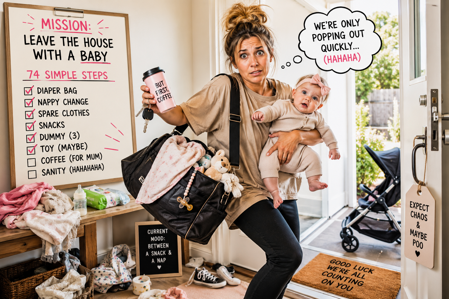 How to Leave the House With a Baby in Only 74 Simple Steps
