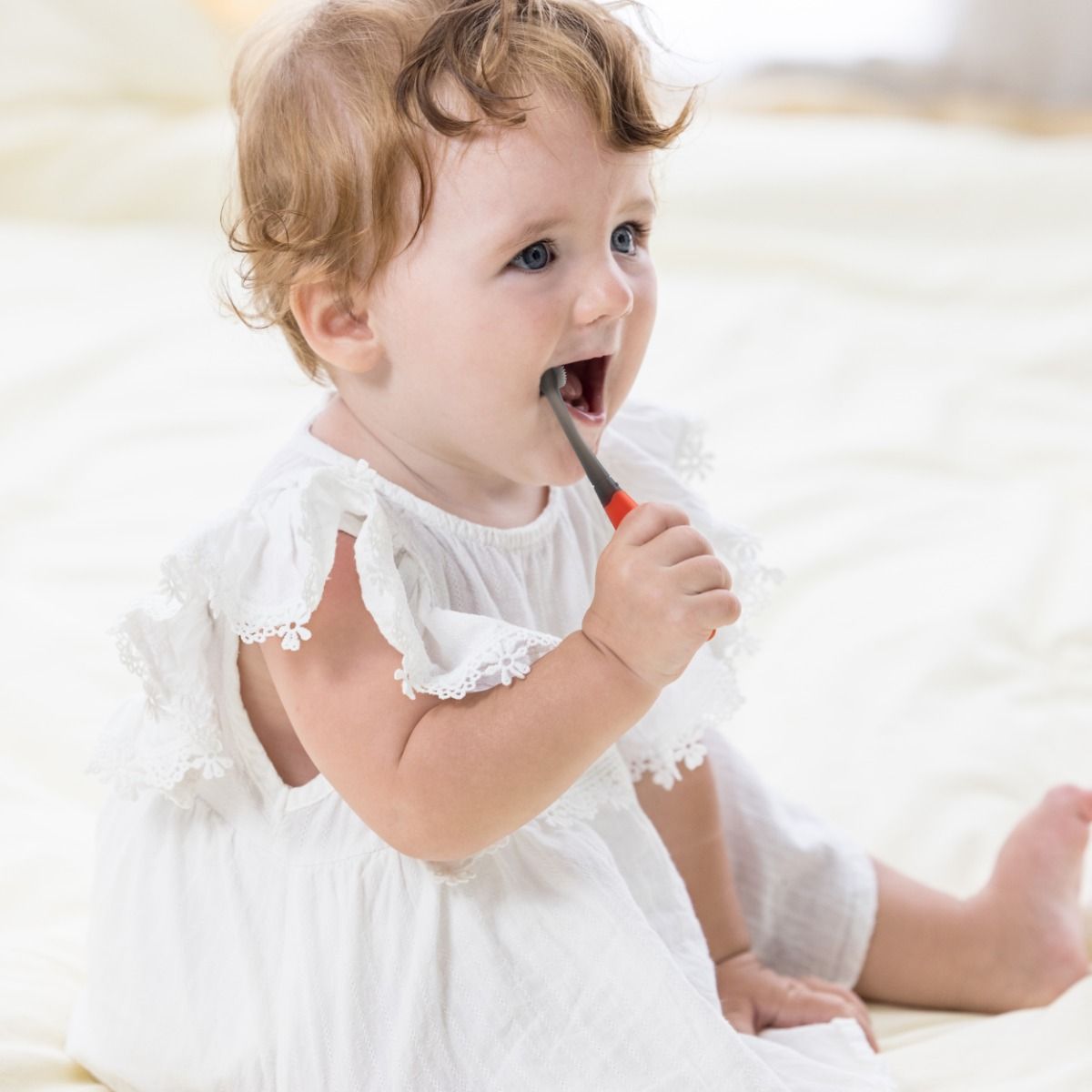 Mombella Baby Silicone Training Toothbrush 6mth | modandtod.com