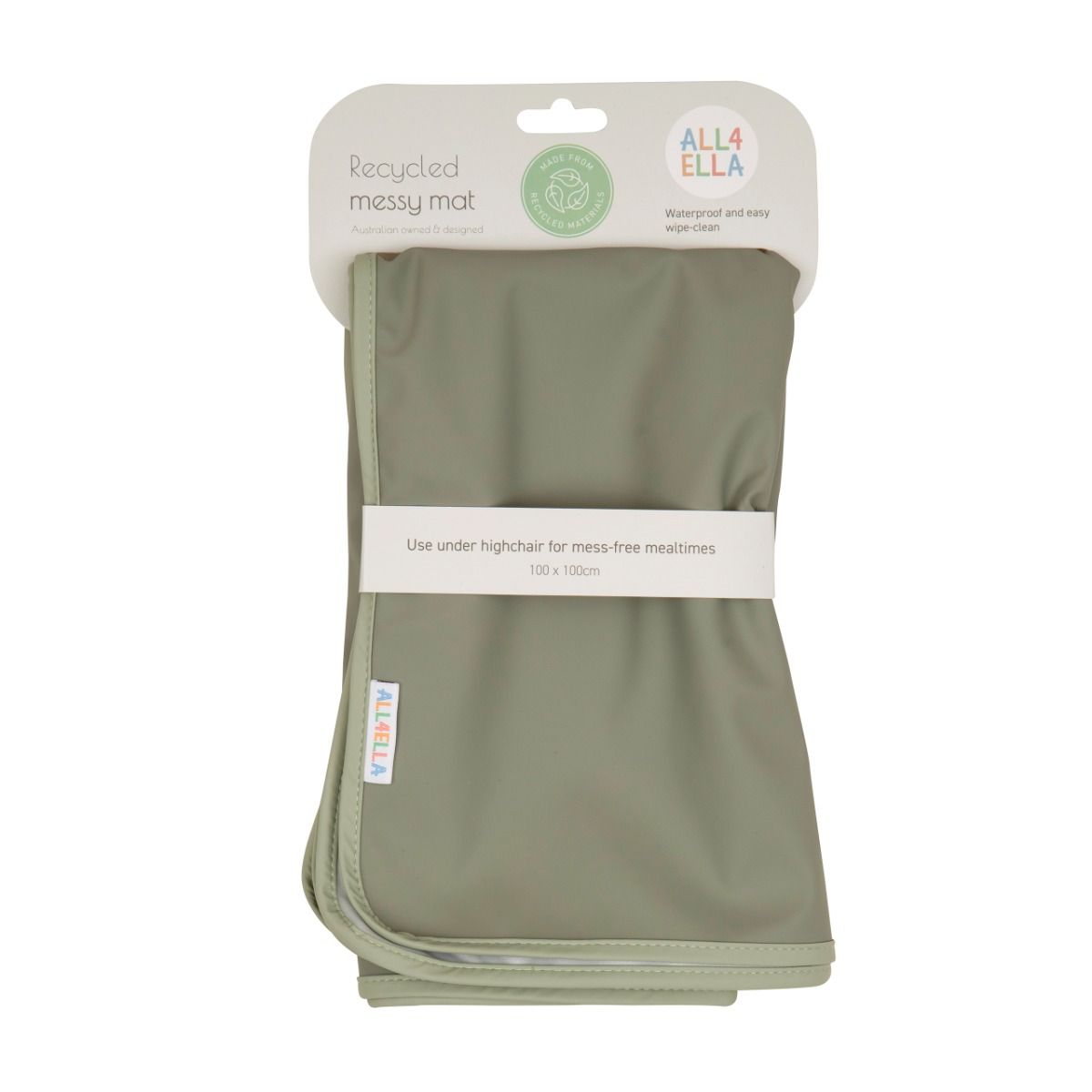 ALL4ELLA Recycled Messy Mat for Baby and Kids | Waterproof Highchair Mat | modandtod.com
