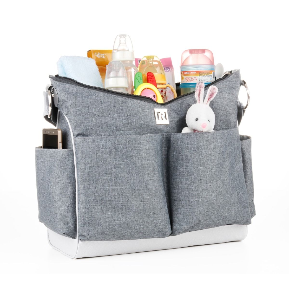 Ryco Autumn Grey Tote nappy bags for mums. MOD & TOD
