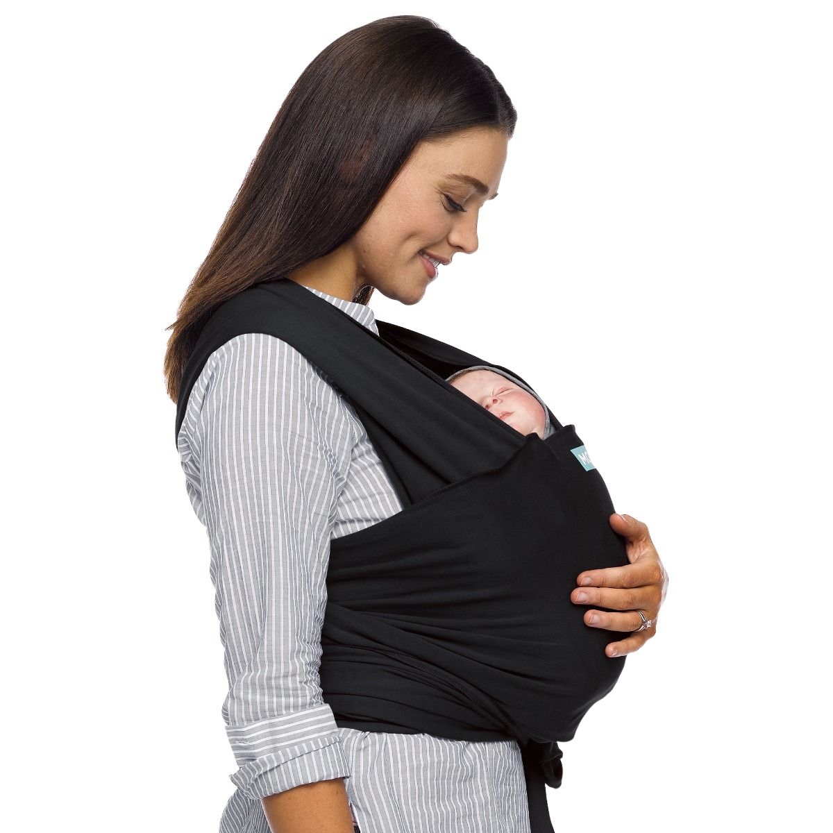 Moby Classic Wrap- Black for baby wearing. MOD & TOD