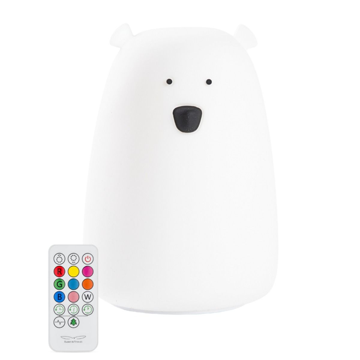 Rabbit & Friends BIG BEAR SILICONE NIGHT LIGHT WITH REMOTE CONTROL | modandtod.com