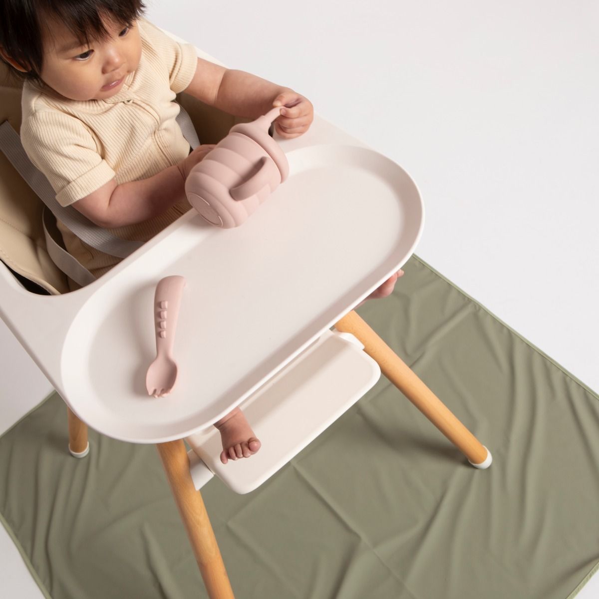ALL4ELLA Recycled Messy Mat for Baby and Kids | Waterproof Highchair Mat | modandtod.com