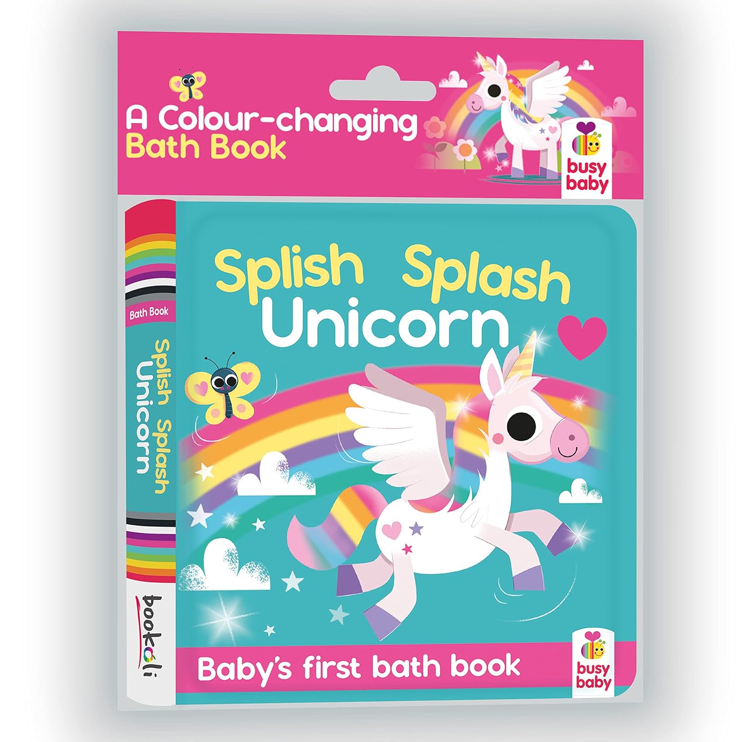 Hinkler Bath Book Colour Magic Splish Splash | Unicorn by Bookoli Ltd for baby and toddler bath time 