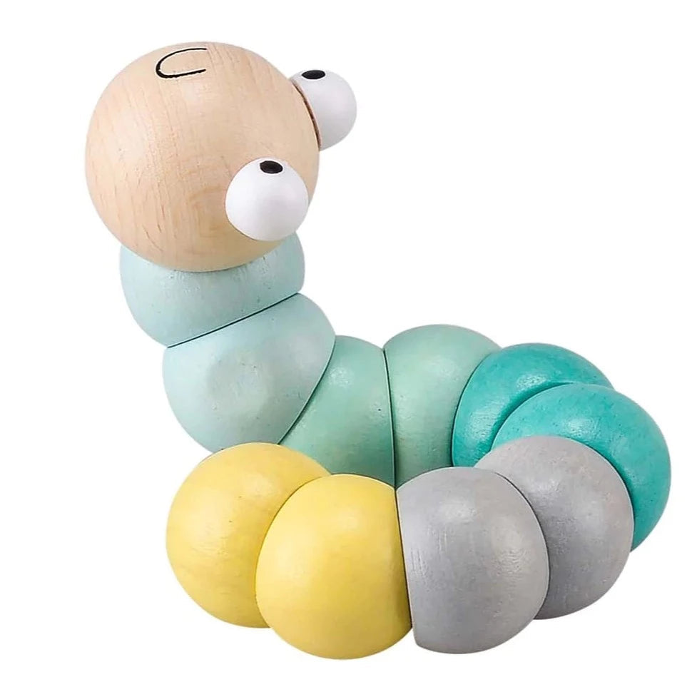 Allen Trading Wooden Wiggly Worm for baby and toddlers