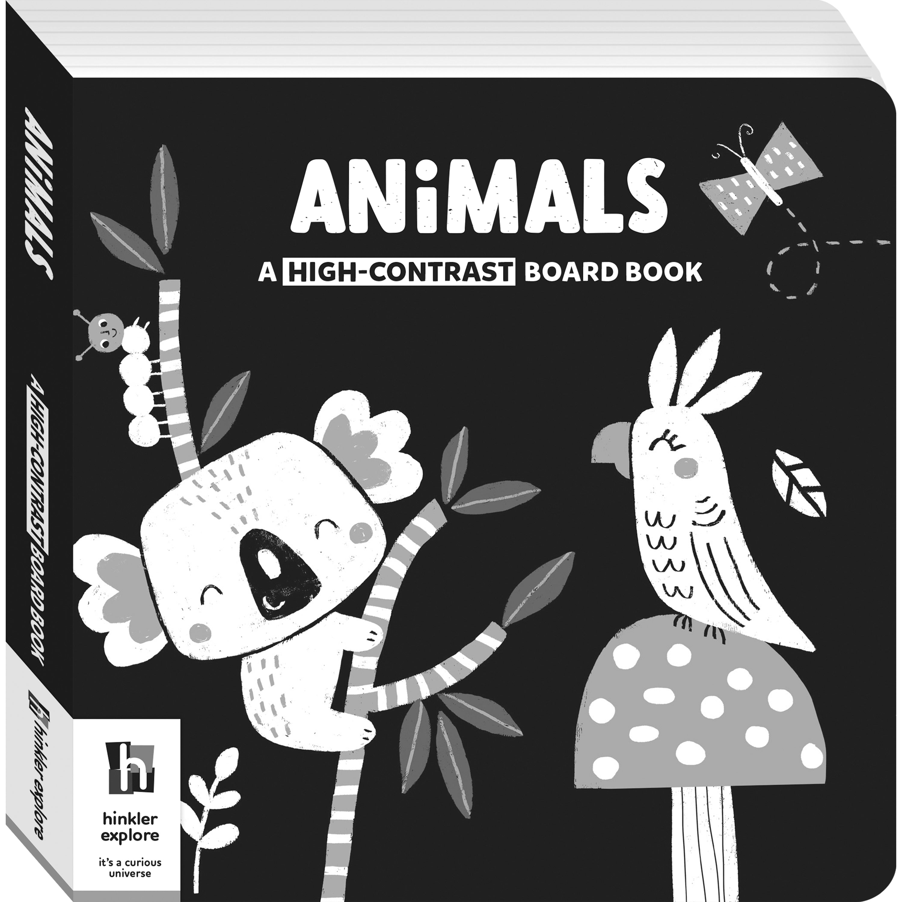 Hinkler Books A High-Contrast Board Book | Animals for baby and toddler