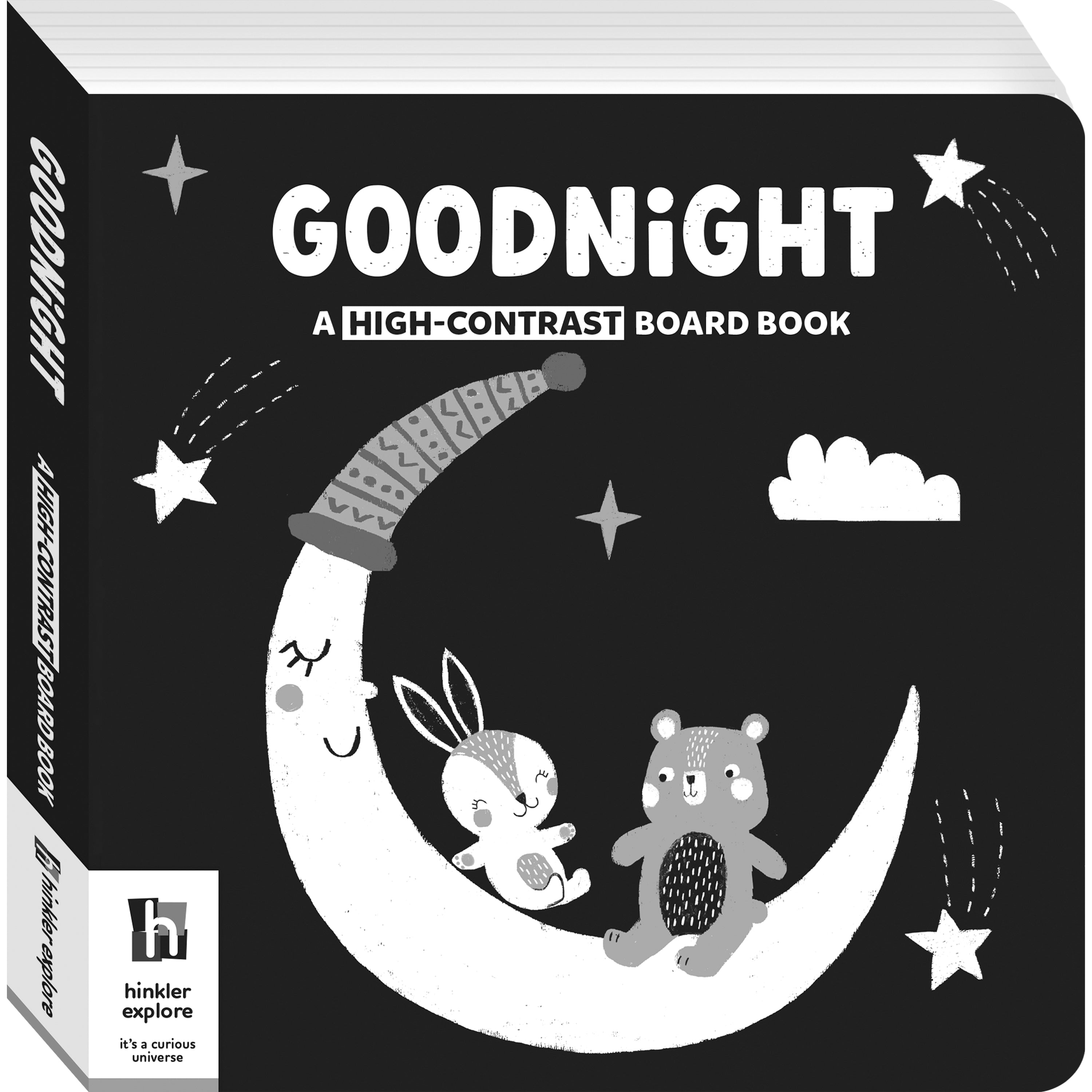 Hinkler Books A High-Contrast Board Book | Goodnight for baby and toddlers 