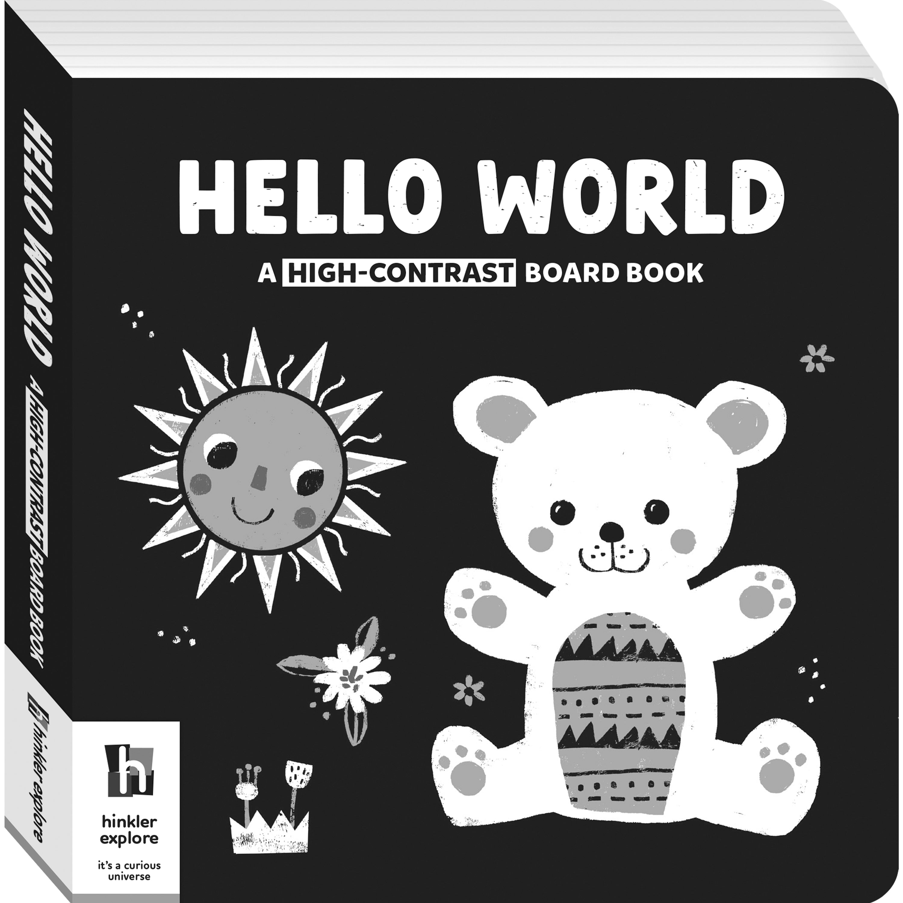 Hinkler Books A High-Contrast Board Book | Hello World for baby and toddlers