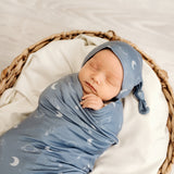 MOD & TOD Baby Stretchy Swaddle Set with matching beanie | Galaxy Quest
