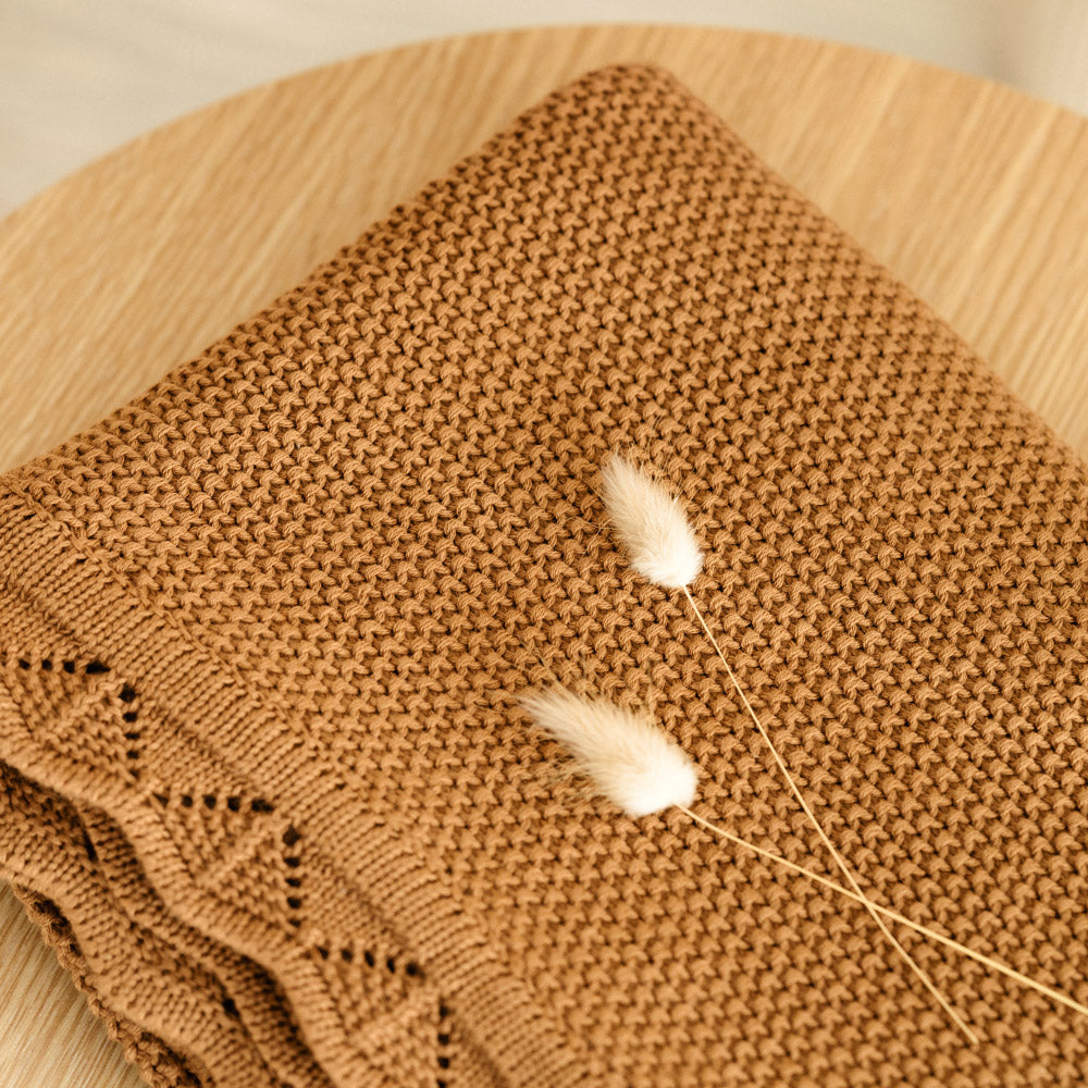 Heirloom Blanket | Scalloped Edge - Cinnamon