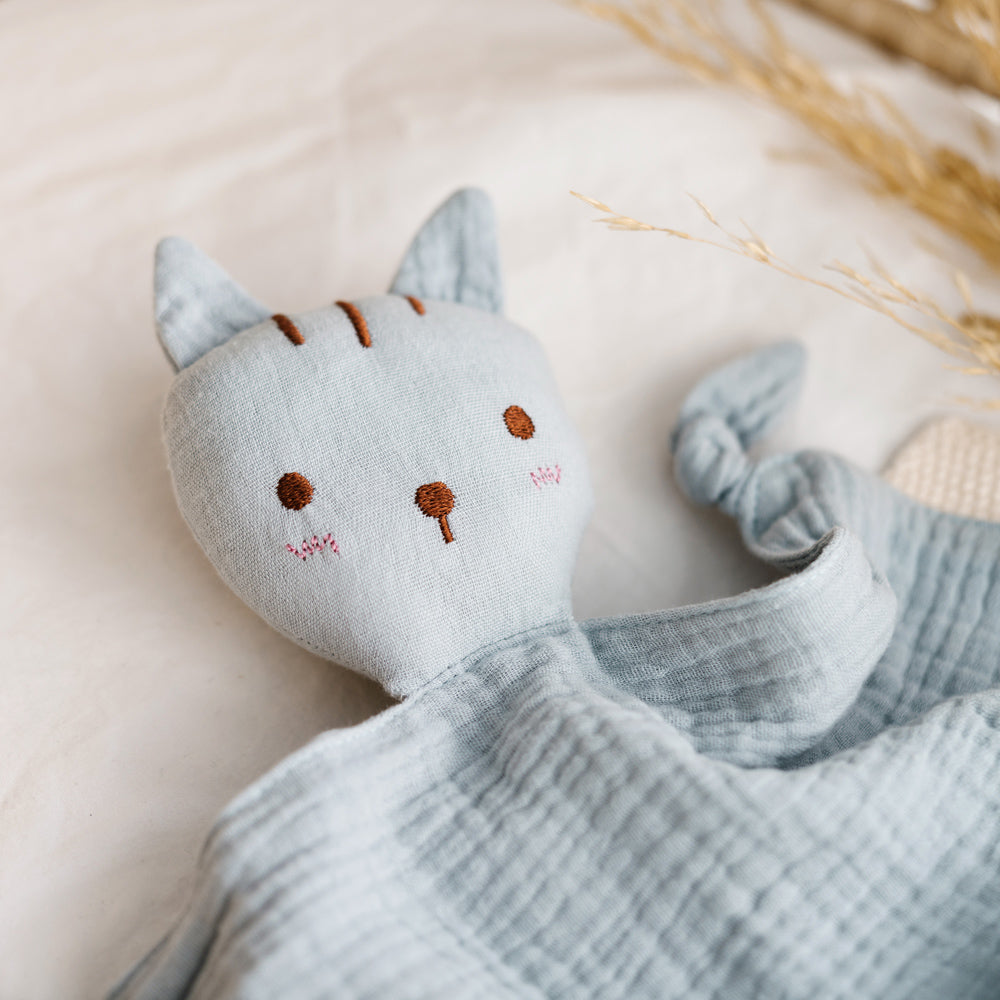 River & Oak Trading Cuddly Comforter Kitty Cat Toy For Babies modandtod.com