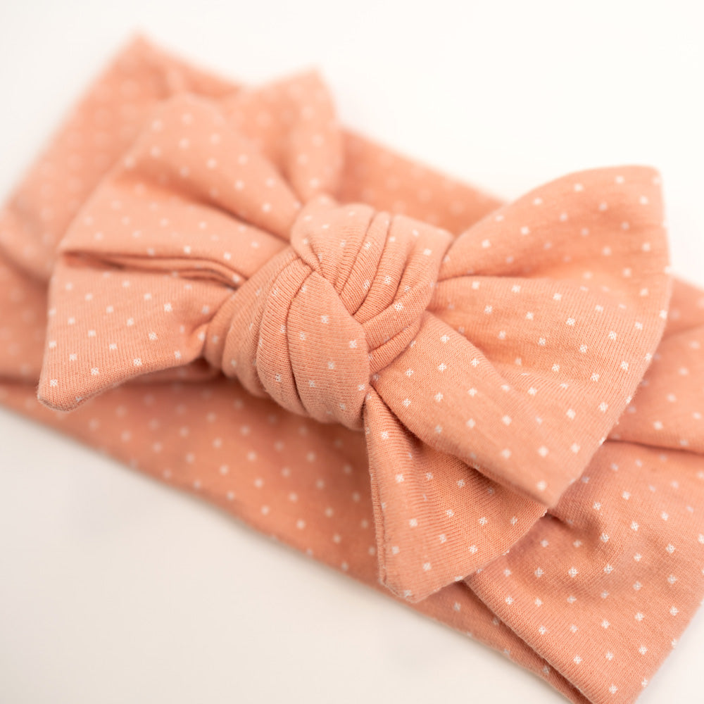 Darling Bow Headband - Blush - Baby - modandtod.com