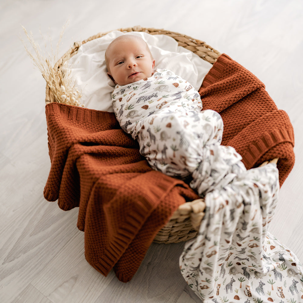 MOD AND TOD Baby Stretchy Swaddle | Savanna modandtod.com