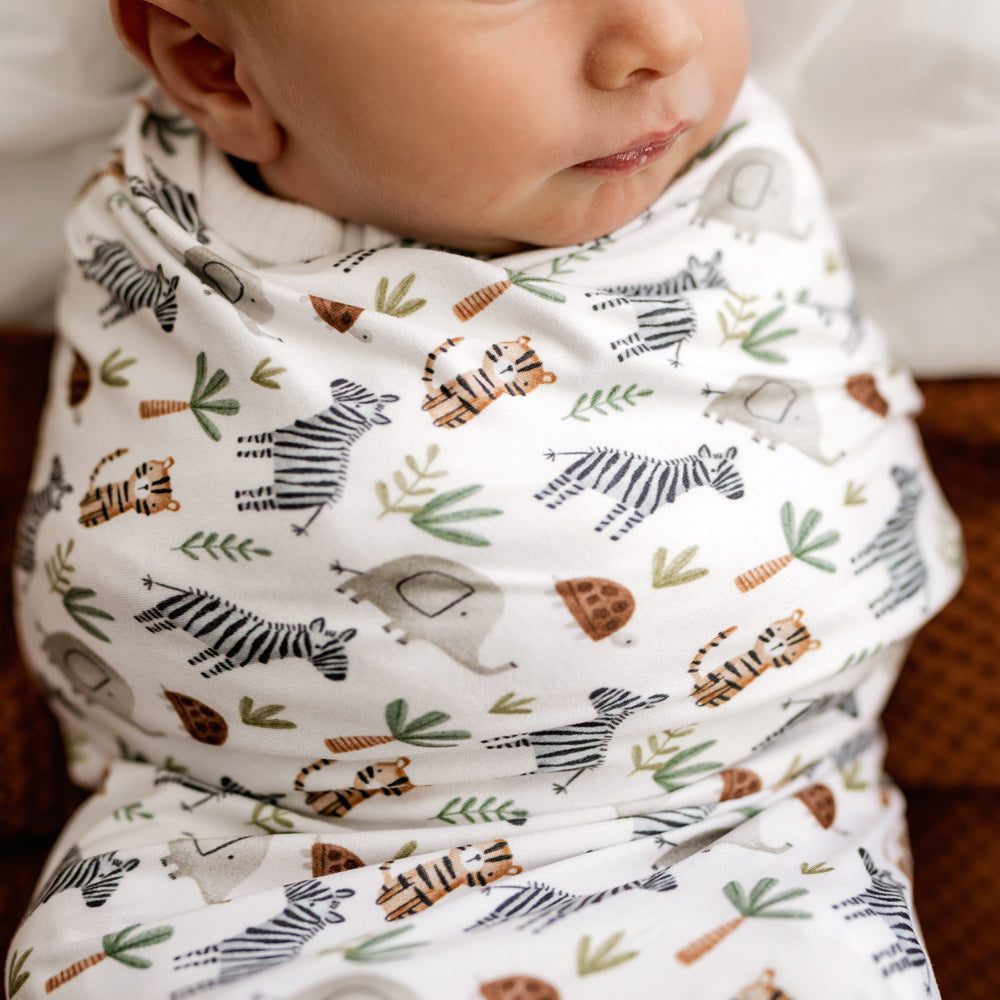 MOD AND TOD Baby Stretchy Swaddle | Savanna modandtod.com