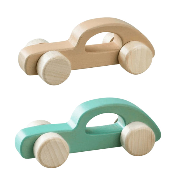 Allen Trading Wooden Car With Handle | Mint for baby and toddler