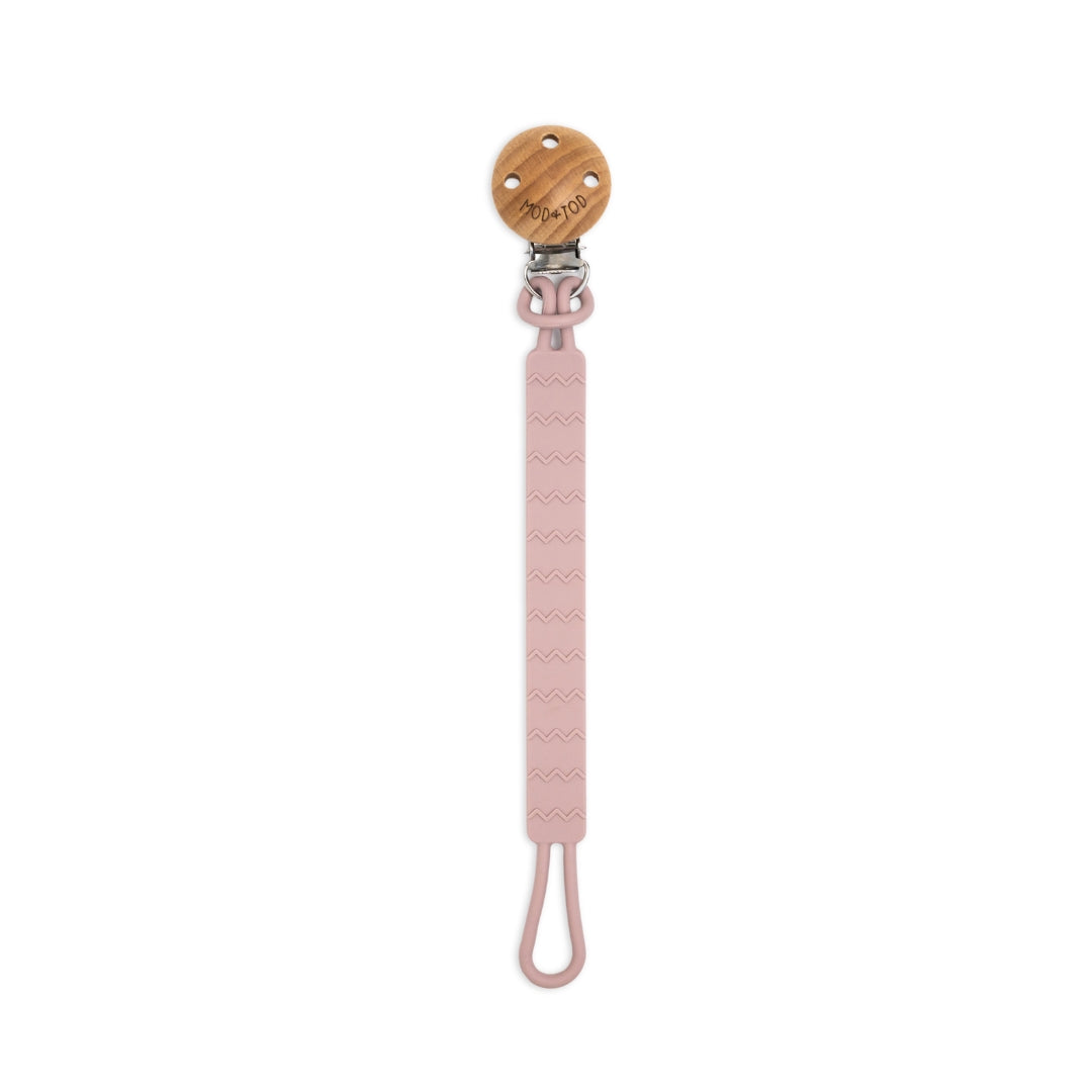 MOD & TOD Silicone Pacifier Dummy Clip | Blush Pink www.modandtod.com