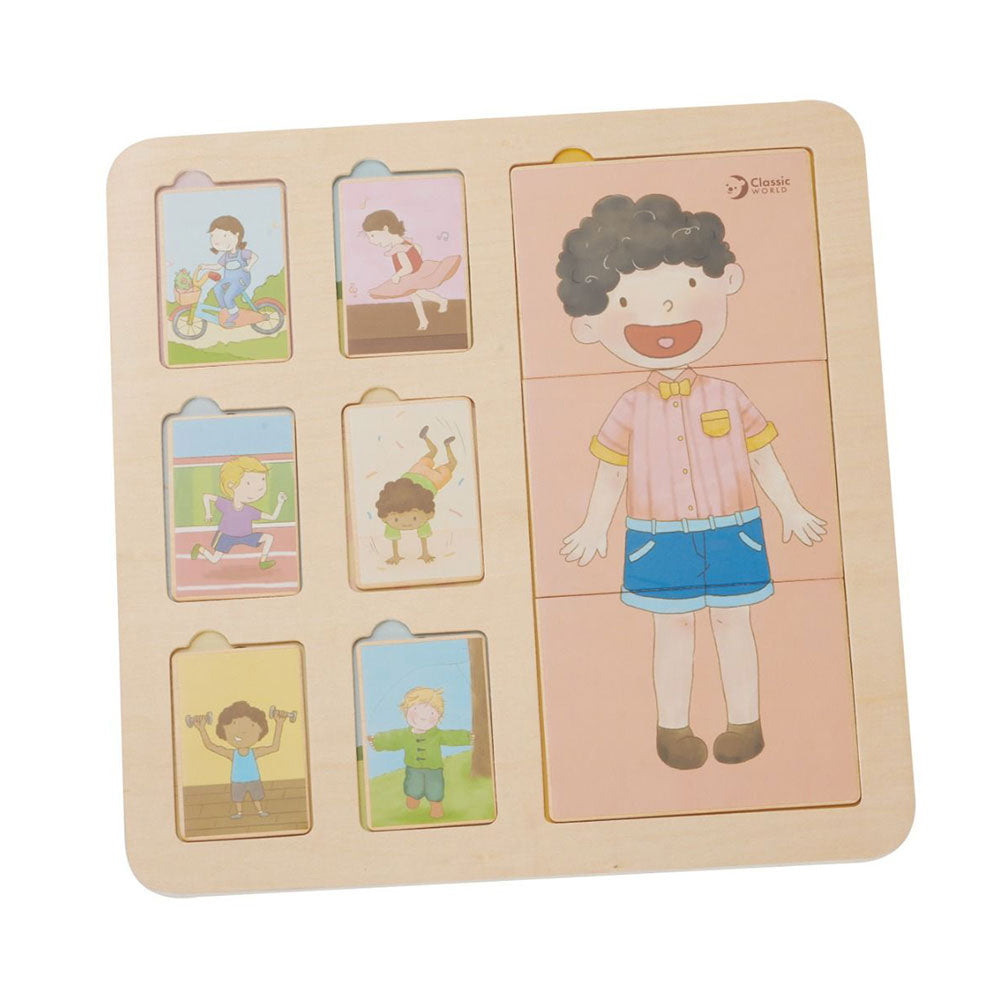 Classic World Body & Exercise Puzzle for toddlers. MOD & TOD