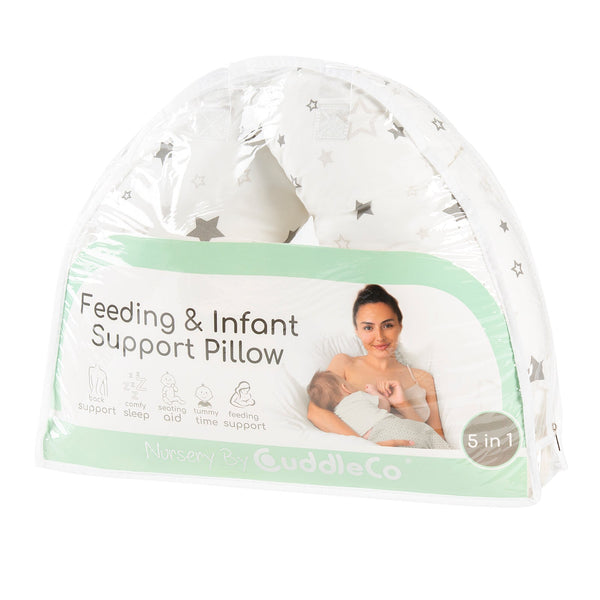Cuddle Co Feeding & Infant Support Pillow | Stars for breastfeeding mums