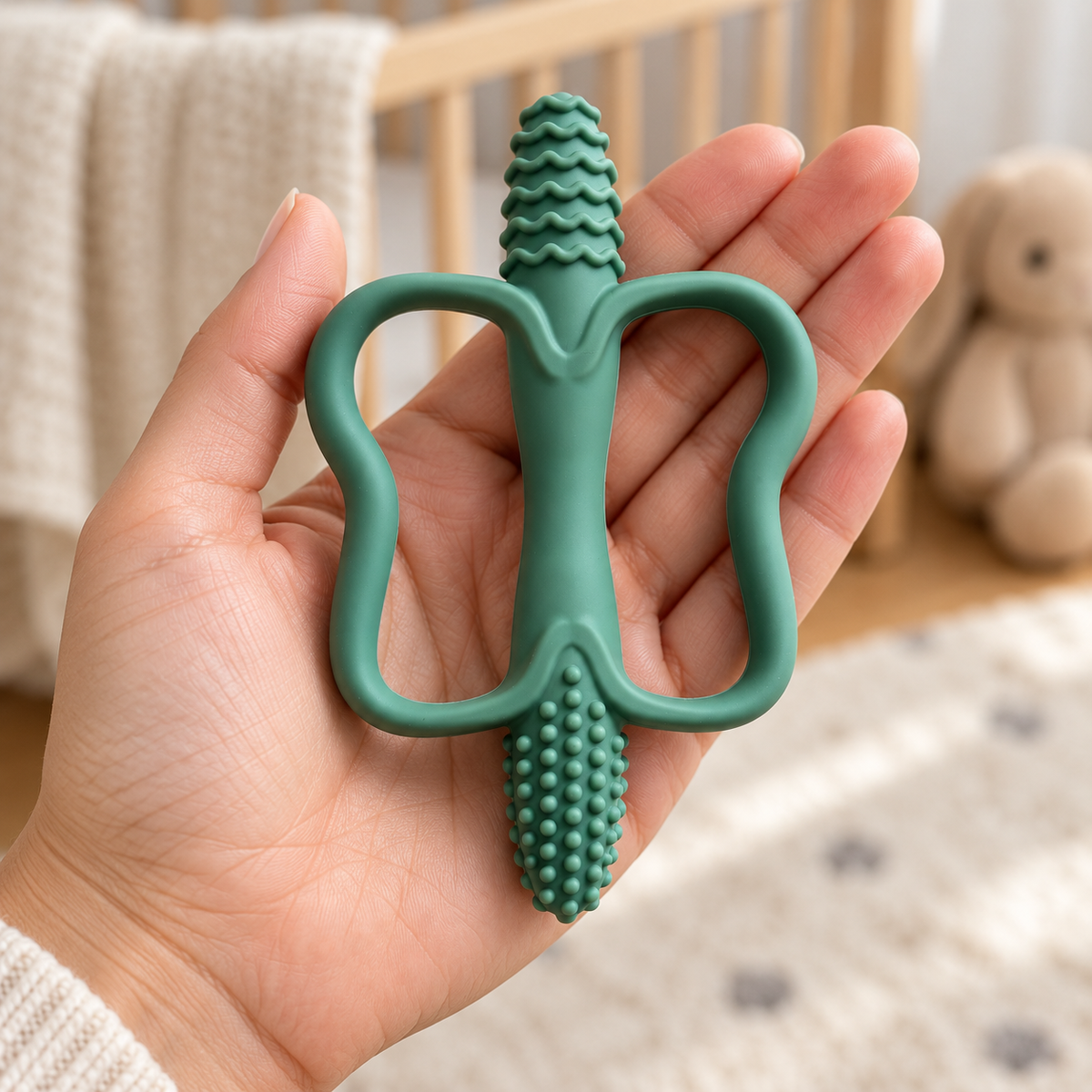 River & Oak Pip the Silicone Teether | Silicone Teething Toy for Baby | modandtod.com