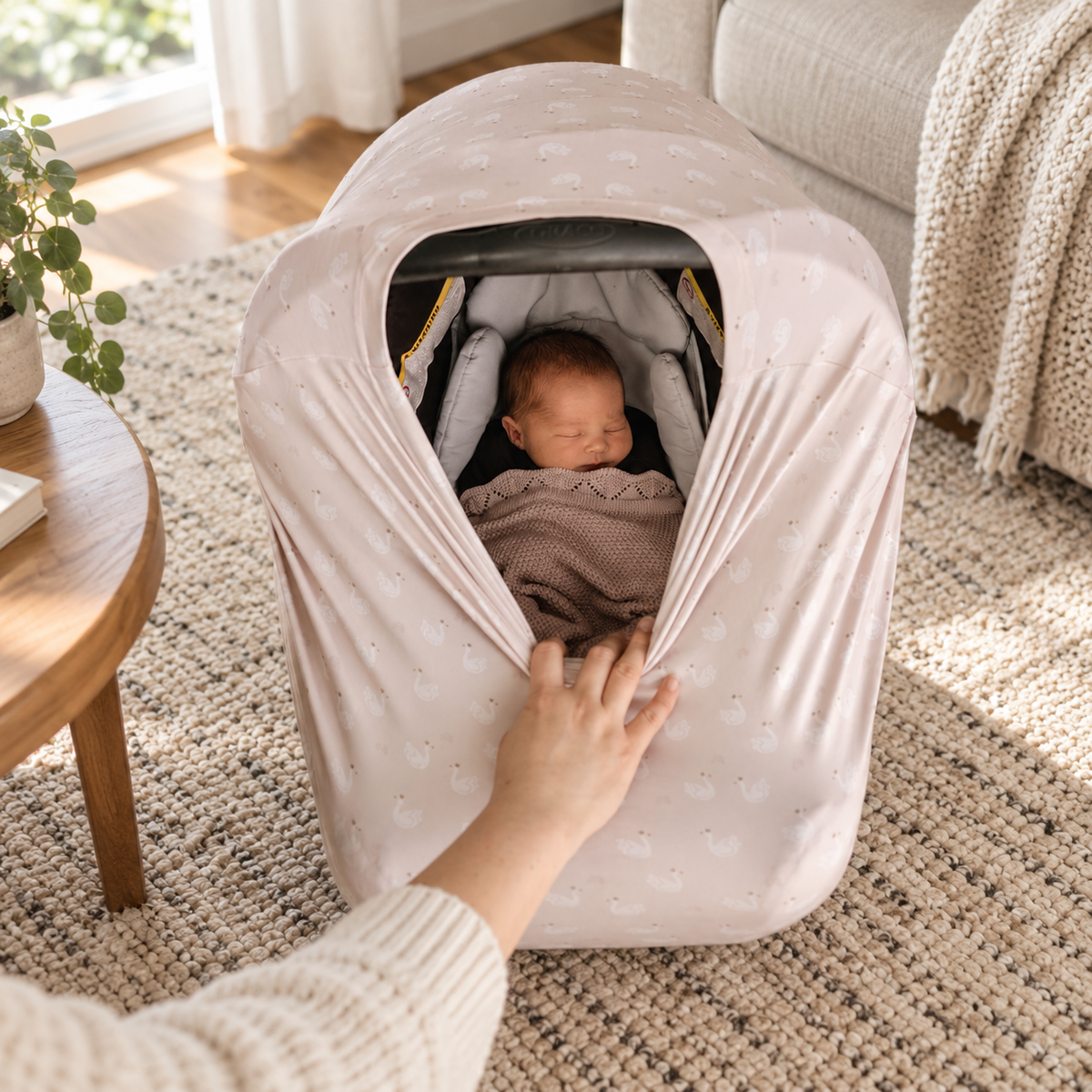 5 in 1 Multi Use Cover - Swan Princess - Capsule Cover, Highchair Cover, Shopping Trolley Cover, Breastfeeding Cover, Nursing Scarf - modandtod.com