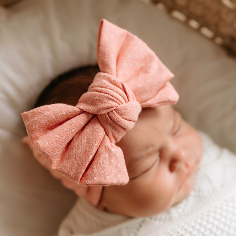 Darling Bow Headband - Blush - Baby - modandtod.com