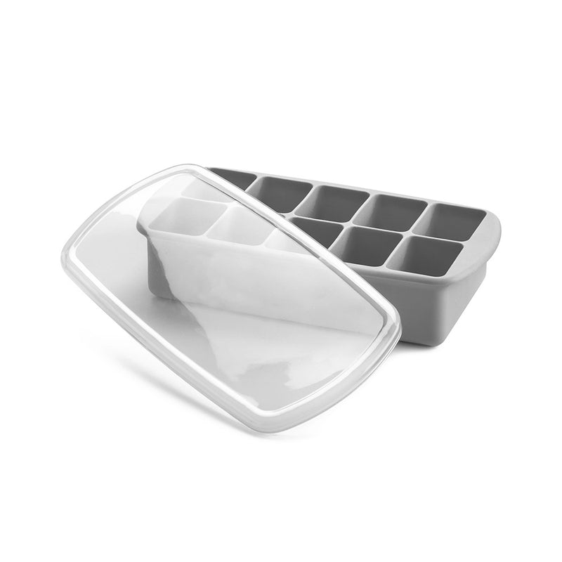 Melii Silicone Baby Food Freezer Tray with Lid | Grey - modandtod.com