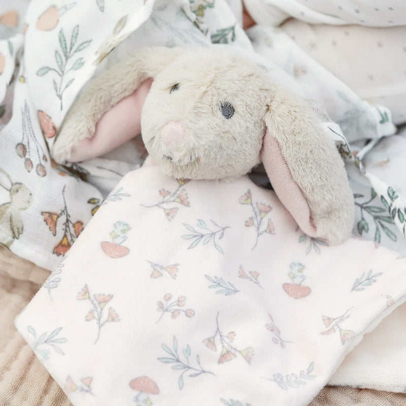 The Little Linen Company Baby Comforter Toy - Harvest Bunny for newborn baby and toddler