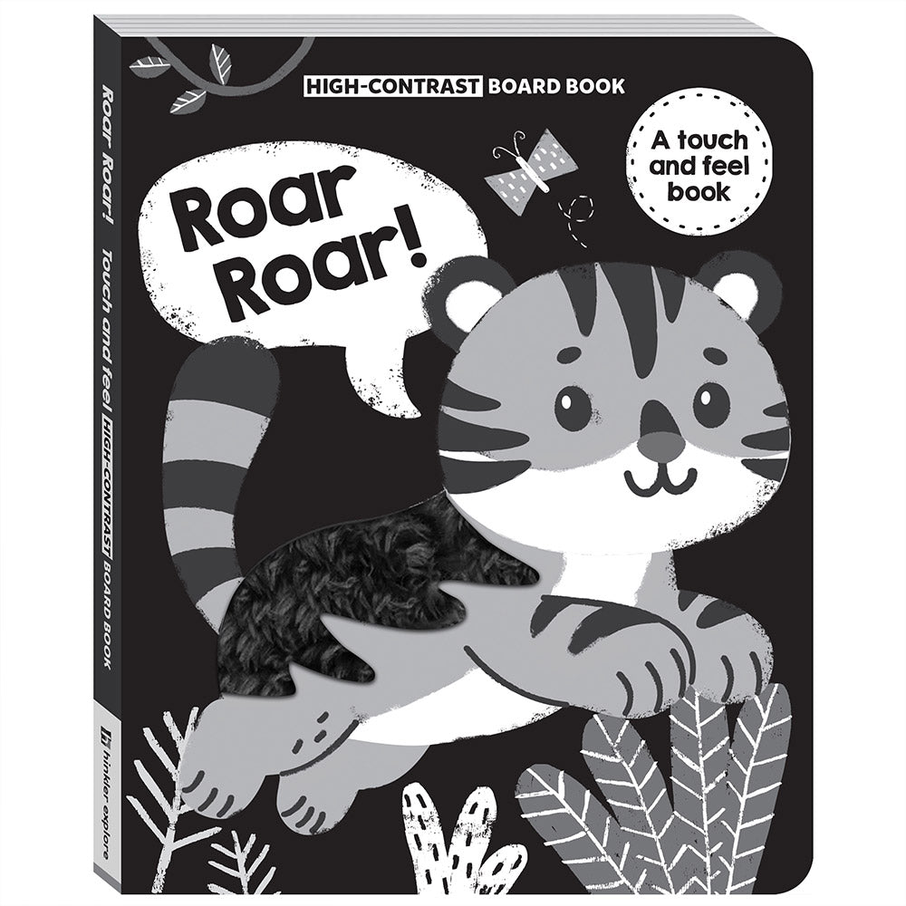 High Contrast Board Book Touch and Feel: Rawr Rawr! for baby. MOD & TOD