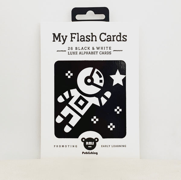 My Family Book | My Flash Cards: Alphabet | 25 Black and White Luxe Flash Cards for Baby | Available at modandtod.com