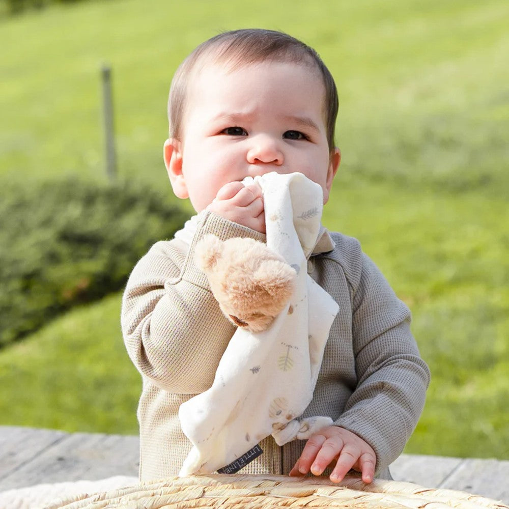 The Little Linen Company Baby Comforter Toy - Nectar Bear for newborn and baby