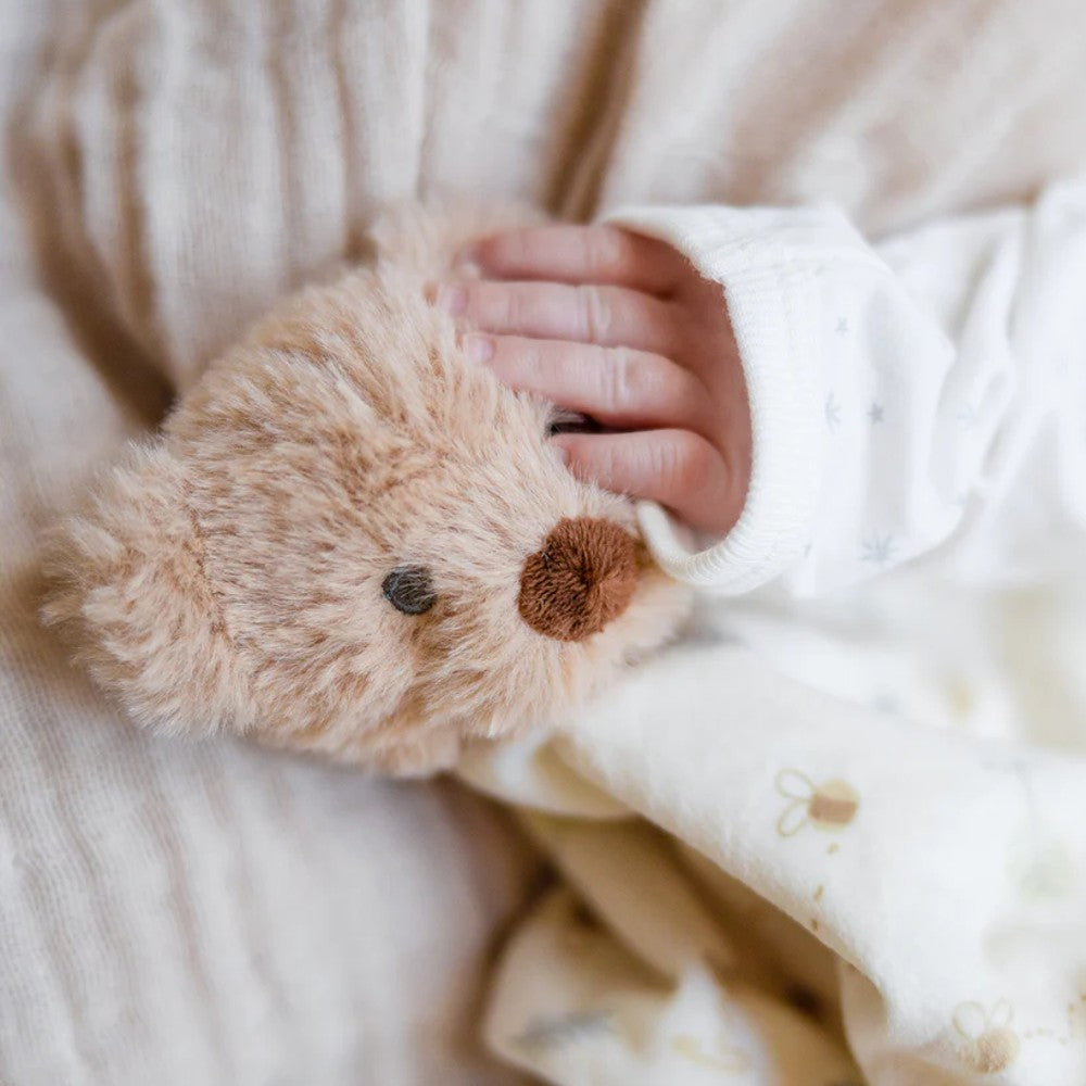 The Little Linen Company Baby Comforter Toy - Nectar Bear for newborn and baby