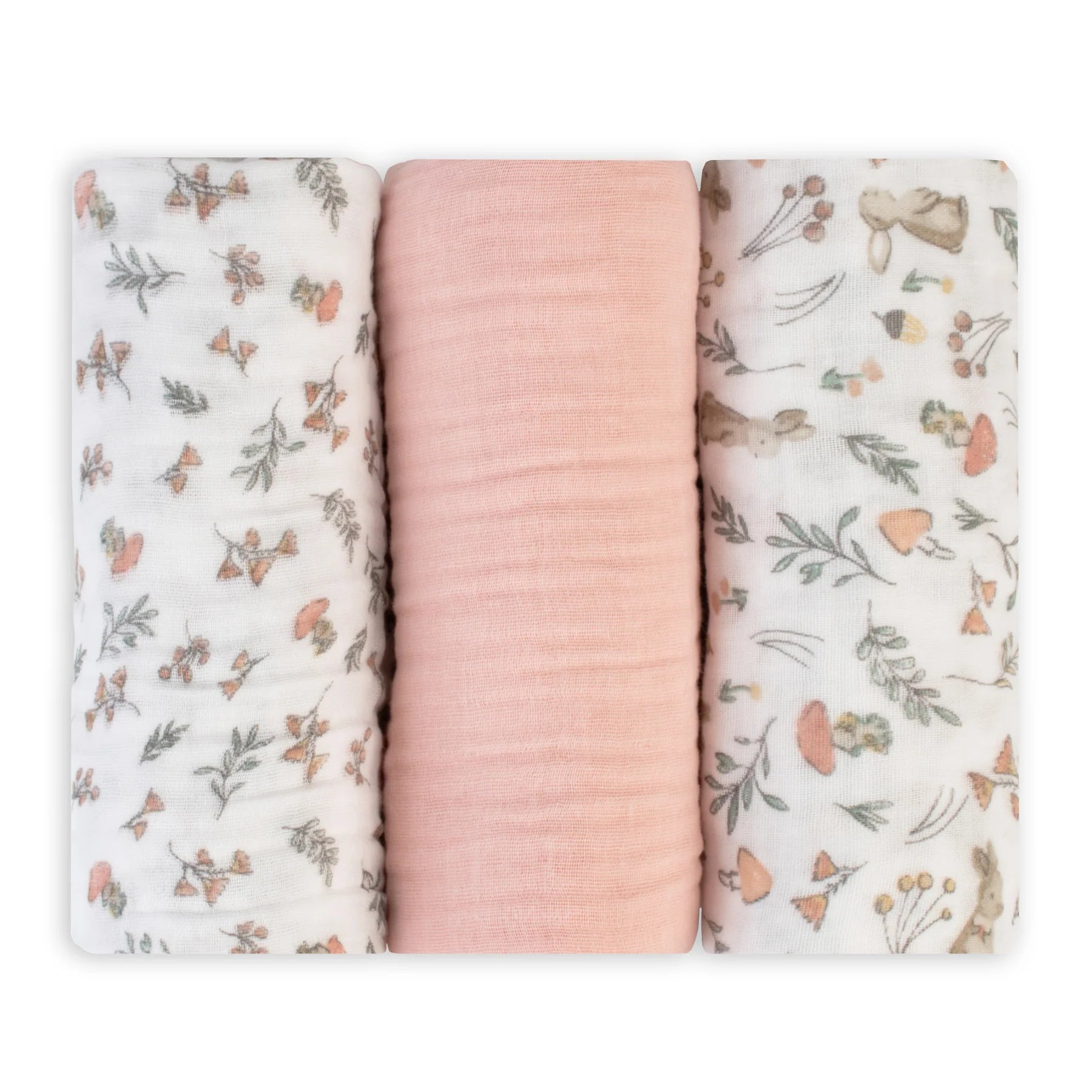 The Little Linen Company Muslin 3pk - Harvest Bunny for baby