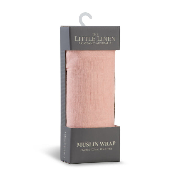 The Little Linen Company Muslin 1pk Solids - Harvest Bunny for newborn baby swaddle