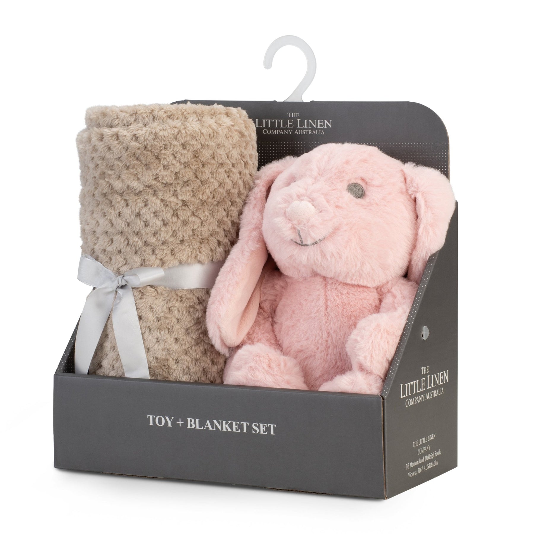 The Little Linen Company Soft Plush Baby Toy & Blanket - Harvest Bunny for baby and toddlers