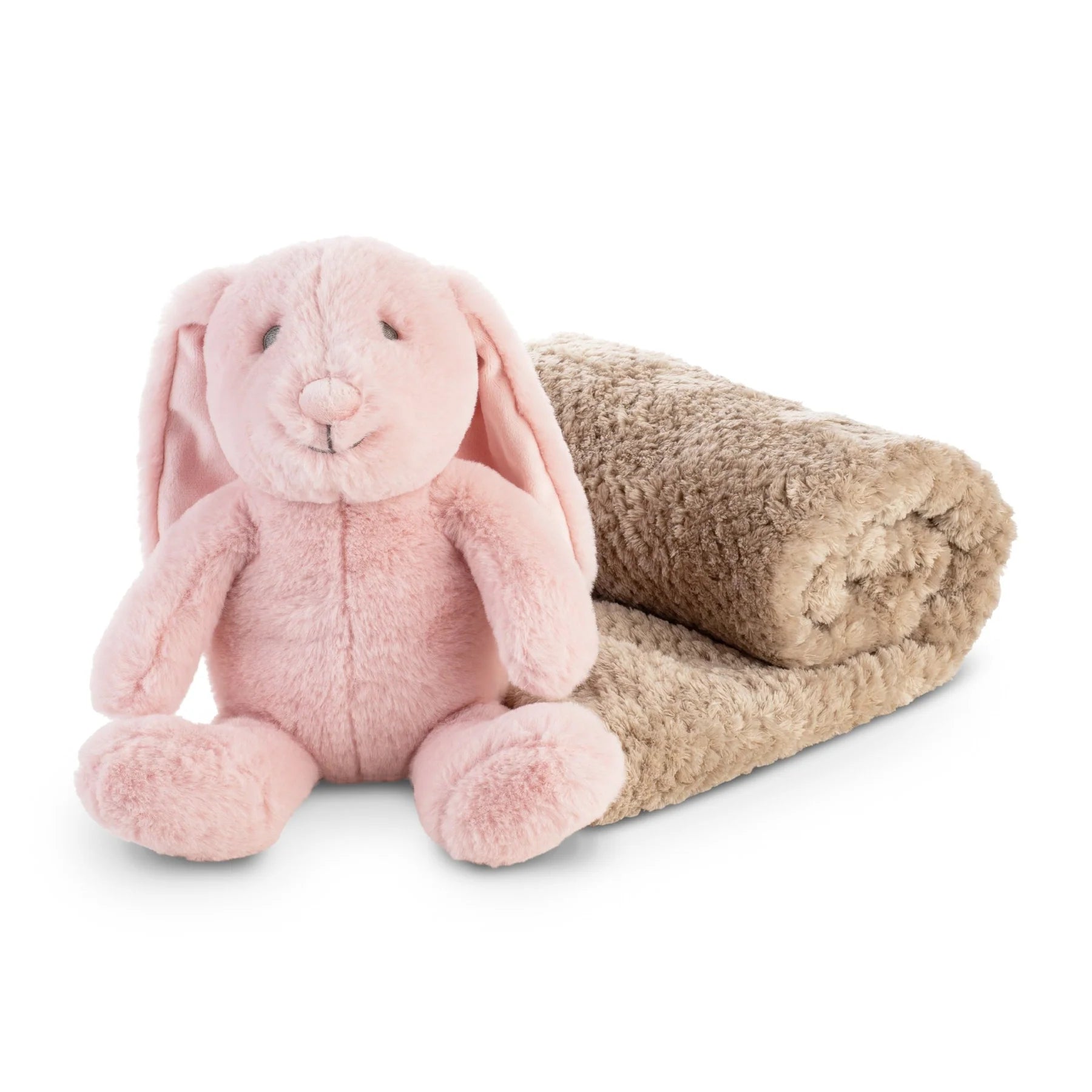 The Little Linen Company Soft Plush Baby Toy & Blanket - Harvest Bunny for baby and toddlers