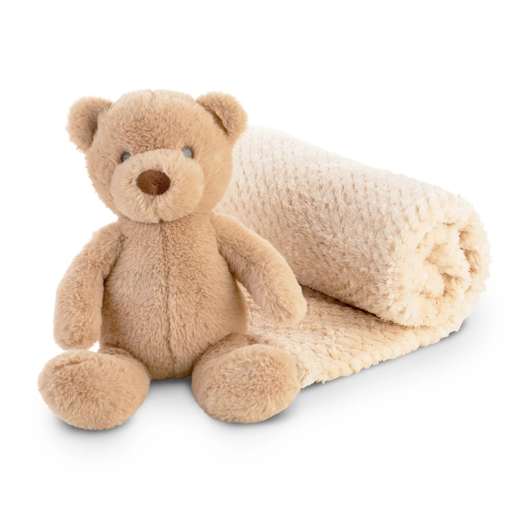 The Little Linen Company Soft Plush Baby Toy & Blanket - Nectar Bear for baby and toddler