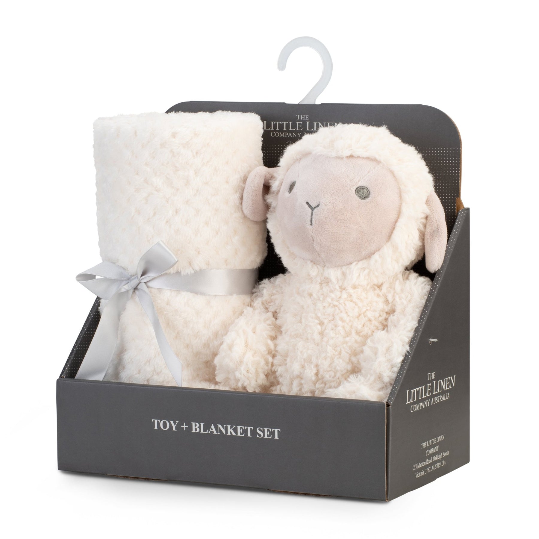 The Little Linen Conpany Soft Plush Baby Toy & Blanket - Farmyard Lamb for baby and toddler