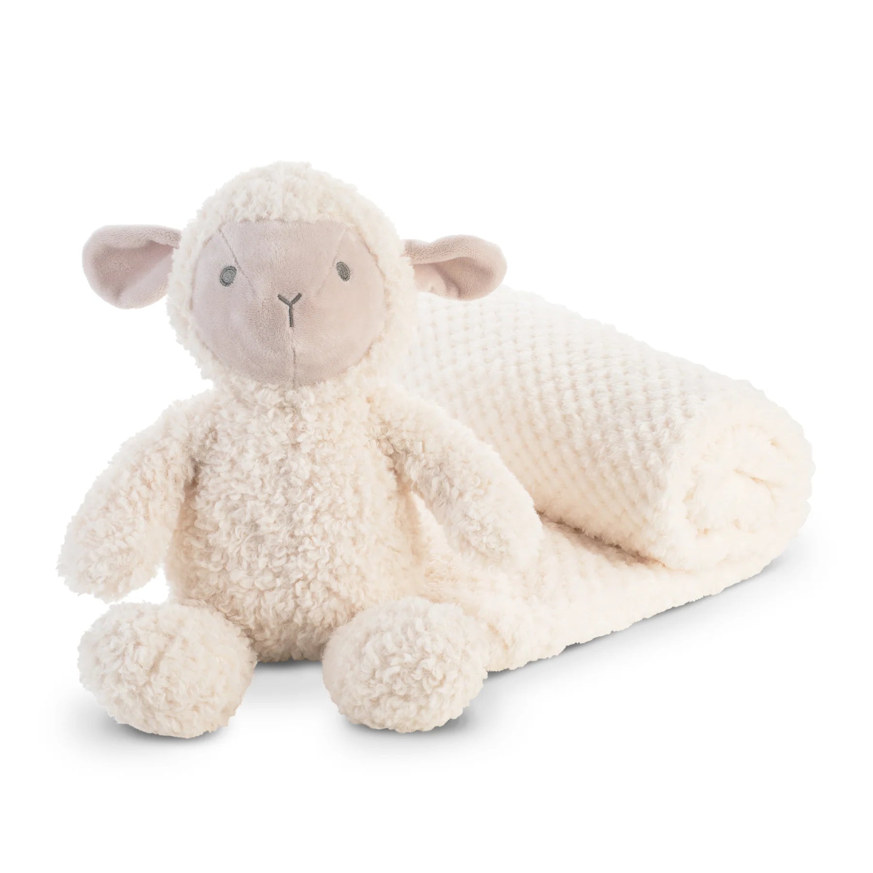 The Little Linen Conpany Soft Plush Baby Toy & Blanket - Farmyard Lamb for baby and toddler