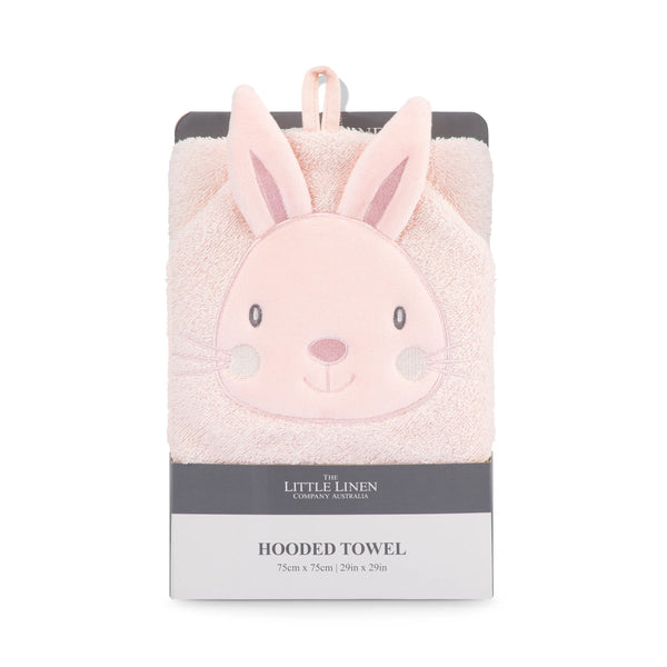 The Little Linen Company Character Baby Hooded Towel - Harvest Bunny for baby and toddler bath time