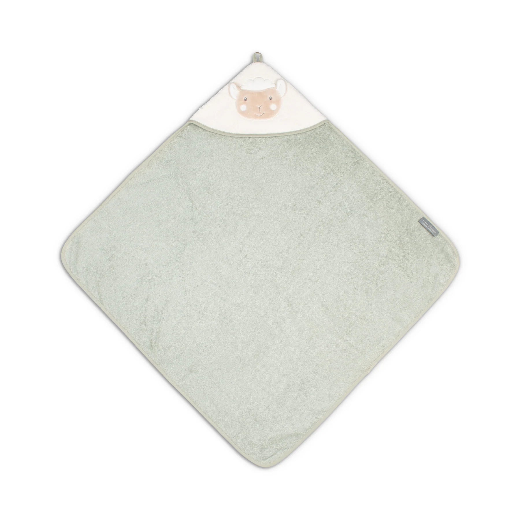The Little Linen Company Character Baby Hooded Towel - Farmyard Lamb for baby and toddler bath time 
