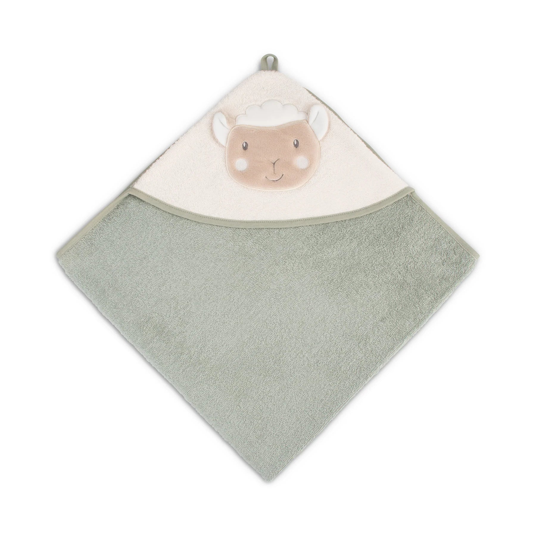 The Little Linen Company Character Baby Hooded Towel - Farmyard Lamb for baby and toddler bath time 