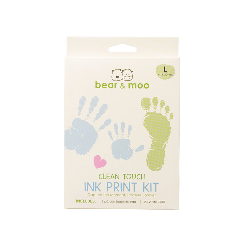 Clean Touch Ink Print Kit (L - 6-18 months) hand and foot print ink keepsake